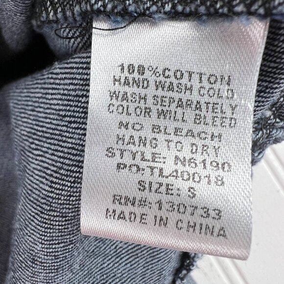 Umgee Women's Denim Ruffle Hem Jacket Full Zip Size Small - Picture 3 of 6